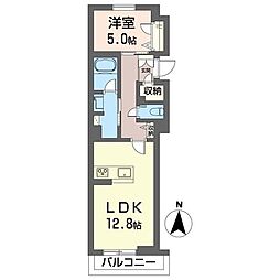 グリーンエイジ大宮公園 1LDKの間取図画像