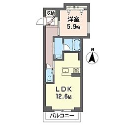 グリーンエイジ大宮公園 1LDKの間取図画像