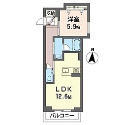 グリーンエイジ大宮公園 1LDKの間取図画像