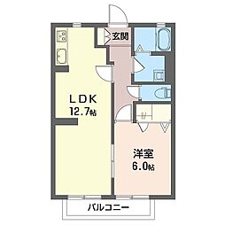 ジュノス　メゾン 2階1LDKの間取り