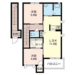 セリーノB 2LDKの間取図画像