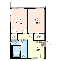 ヒルズ・ウィスタリア 2Kの間取図画像