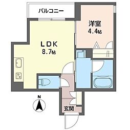 モルド船橋海神 1LDKの間取図画像