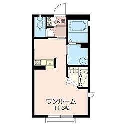ディアコート ワンルームの間取図画像