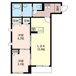 ForestGarden 2LDKの間取図画像