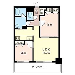イリップス船堀 2LDKの間取図画像