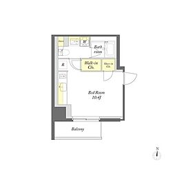 プライムメゾン亀戸 ワンルームの間取図画像
