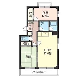 プリムローズ大島 2LDKの間取図画像