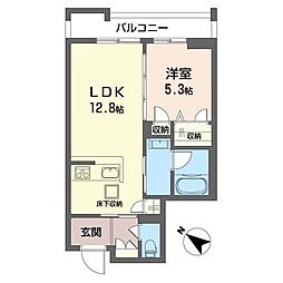 ヴァレンズ・クレシェレ 3階1LDKの間取り