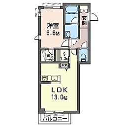 グランデュール津田沼 1SLDKの間取図画像