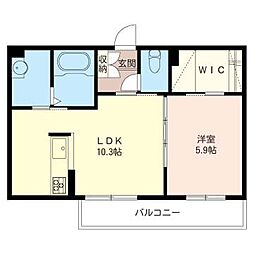 サリサ.e 1LDKの間取図画像
