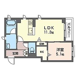 SunlightCrystal 1LDKの間取図画像