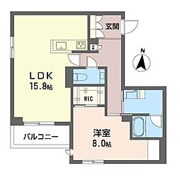 サンスベリア大和 1LDKの間取図画像