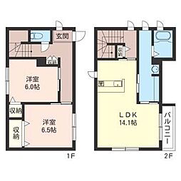 Ｌｅ　ｓｏｌｅｉｌ　ｄｅ　ＳＡＧＡＭＩ 00102 1階2LDKの間取り