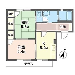 カルチャーA 2Kの間取図画像