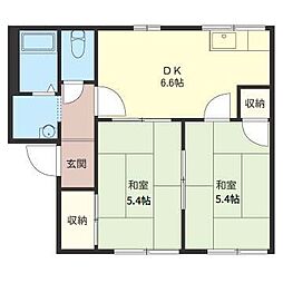 コーポ・DAN 2DKの間取図画像