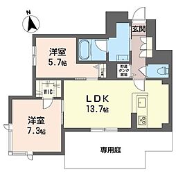カルム 2LDKの間取図画像