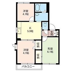 フォルテシモA 3Kの間取図画像
