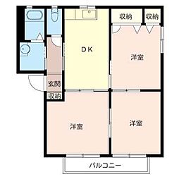 シャーメゾン・ドリームB 3DKの間取図画像