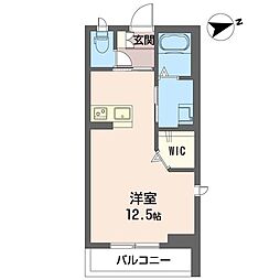 シャーメゾンYOU2 ワンルームの間取図画像