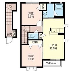 フェリチタ2 2LDKの間取図画像