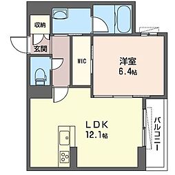 ブランニューデイズ 1LDKの間取図画像