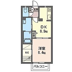 カーサ・クワトロ3 1DKの間取図画像