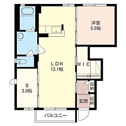 レーベン　プラッツ 1階1SLDKの間取り