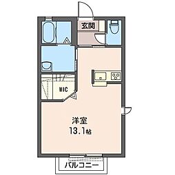 ヴィラコンフォート ワンルームの間取図画像