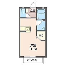 フォルトゥーナ ワンルームの間取図画像