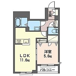 セレニティ 1LDKの間取図画像