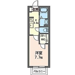ラ・フェリーチェ 1Kの間取図画像