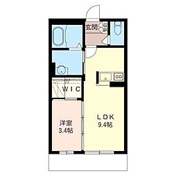 フェリース 1LDKの間取図画像