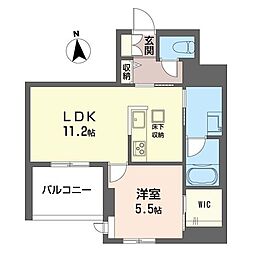 仮)南流山シャーメゾン 1LDKの間取図画像