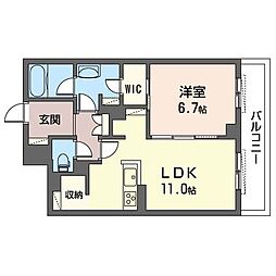 Southknotyard 1LDKの間取図画像