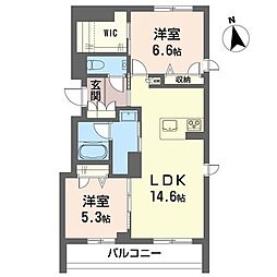 シャーメゾンNT 2LDKの間取図画像