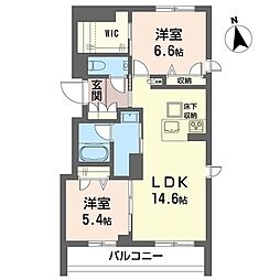 シャーメゾンNT 2LDKの間取図画像