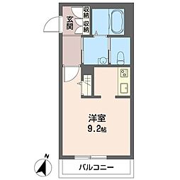 サンコーハイツ3 ワンルームの間取図画像
