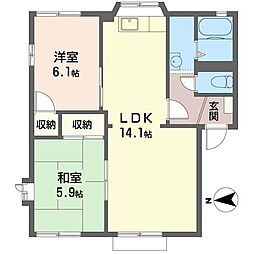 ファミリープラザ 2LDKの間取図画像