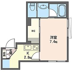 トランブルー田端 1Kの間取図画像