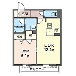 VILLAARK 1LDKの間取図画像