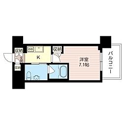 ルームスキノカ 1Kの間取図画像