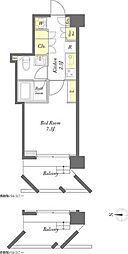 プライムメゾン浅草イースト 2階1Kの間取り