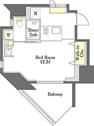 プライムメゾン本郷 13階ワンルームの間取り