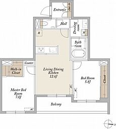 ロシェ西落合 2LDKの間取図画像