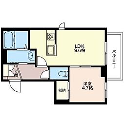 PorteBonheurNakano 1LDKの間取図画像
