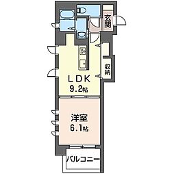 サンライズナカノ 1LDKの間取図画像