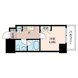 マストライフ中野坂上ANNEX 1Kの間取図画像