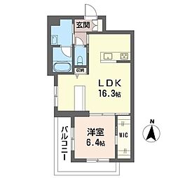 パークヒルズ平和の森 1LDKの間取図画像
