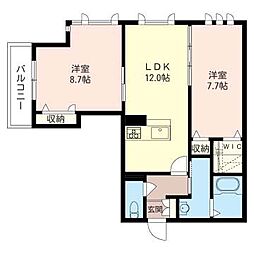LeRizPlat 2LDKの間取図画像